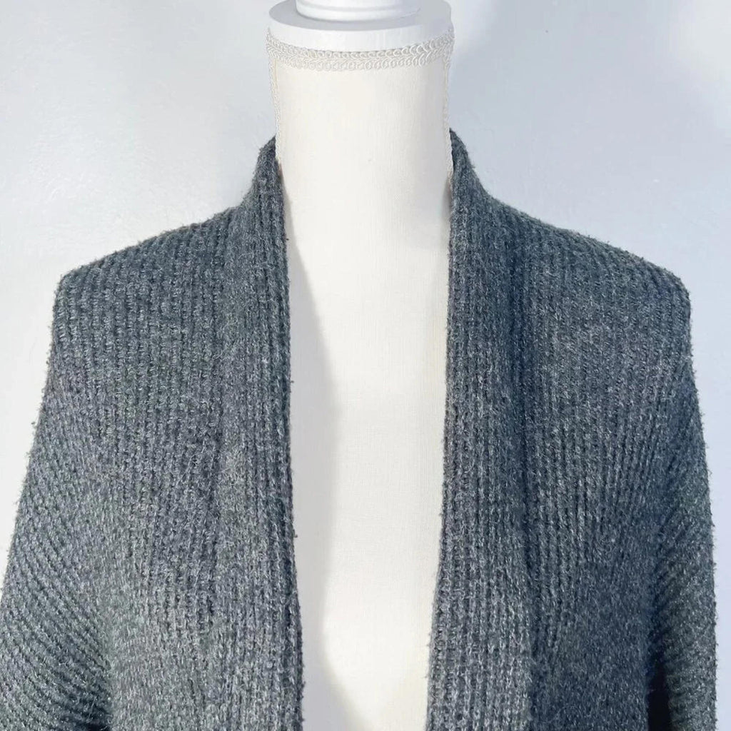Sleeping on Snow Wool Blend Anthropologie Charcoal Grey Cardigan Women's Size S