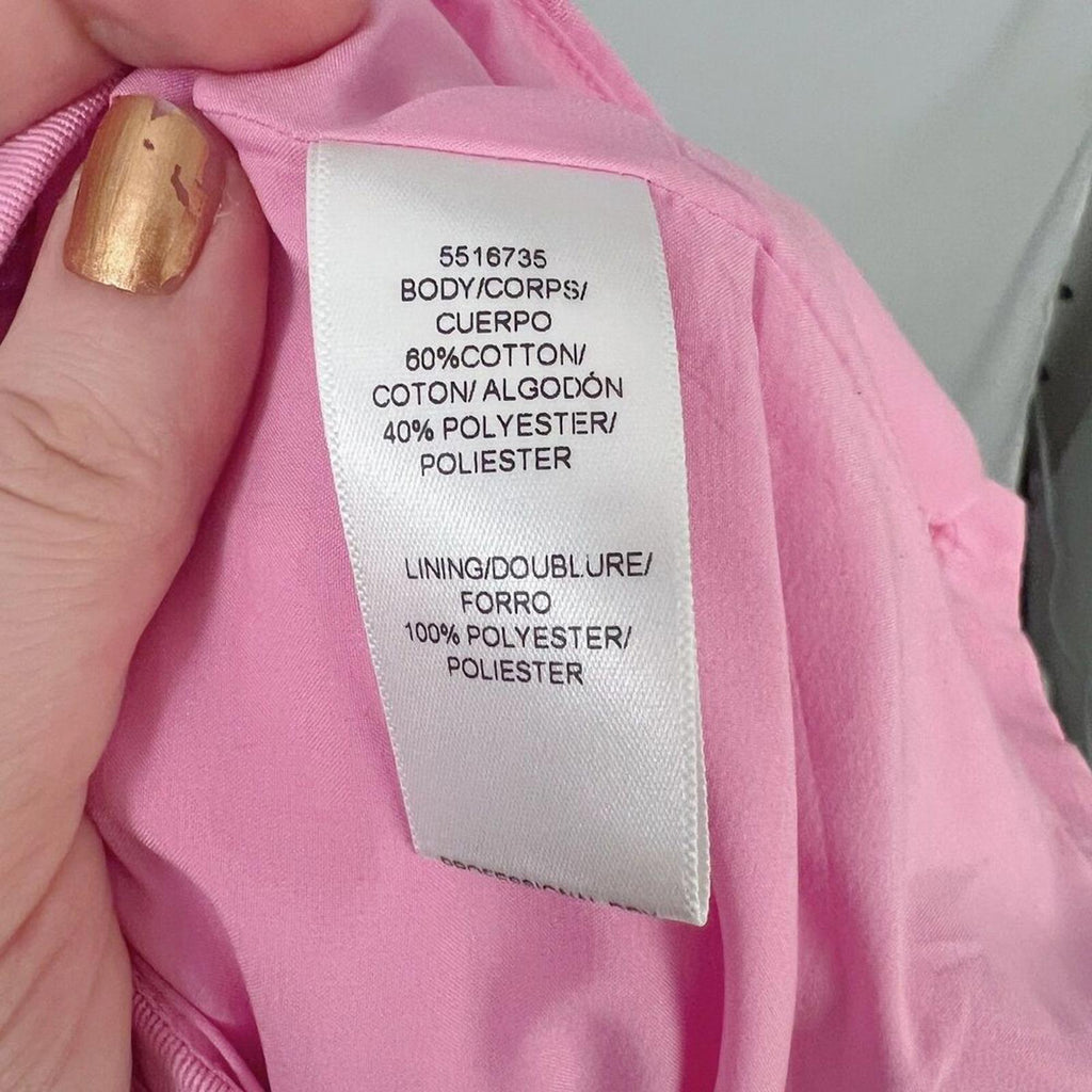 Kay Unger Nellie Ruffle Dress in Peony Pink Sleeveless Cocktail Dress Size 4