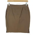 Athleta Brown Pull on Skirt Knee Length Pencil Skirt Women's Size S T