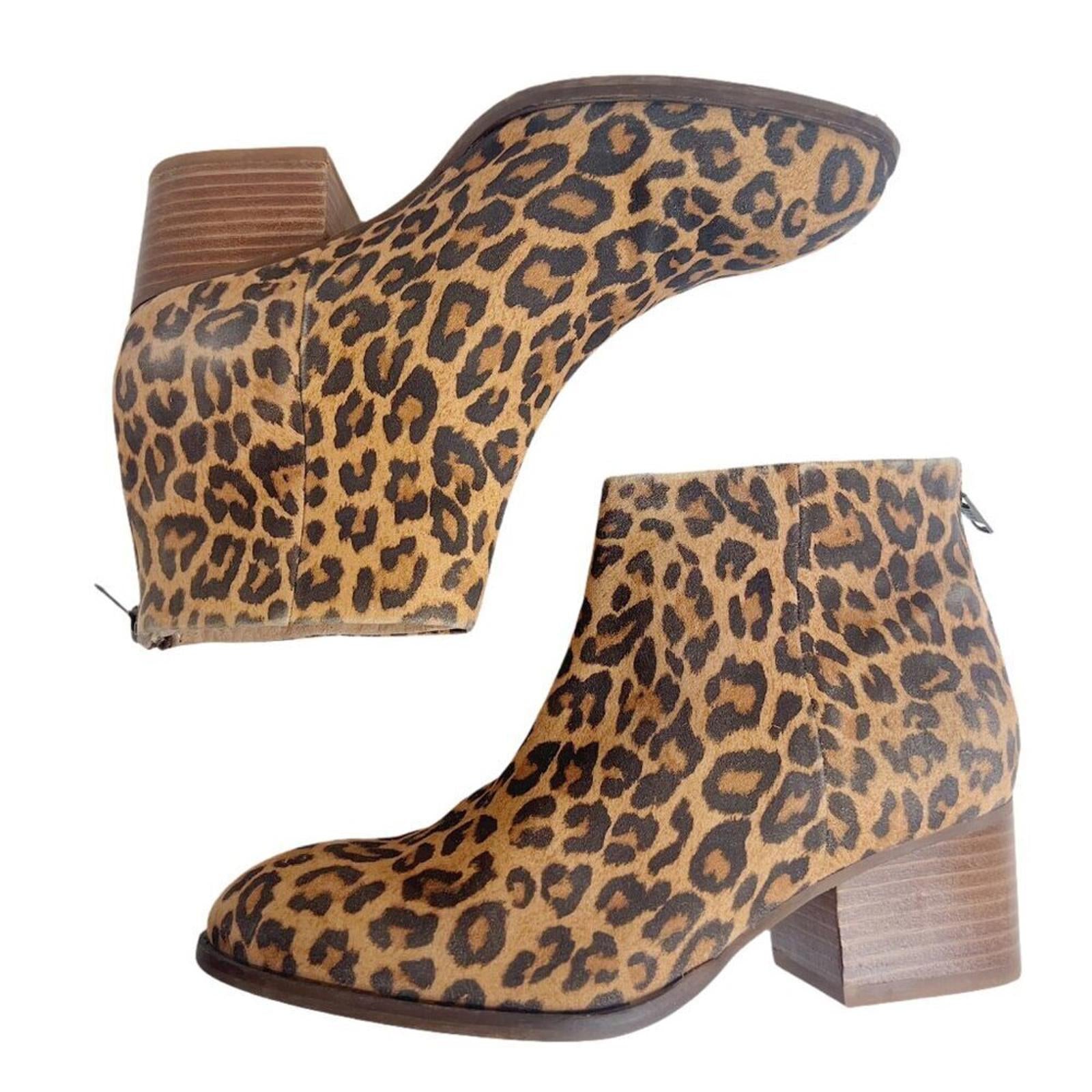 Seychelles Floodplain Bootie Leopard Print Ankle Boot Women's Size 6.5