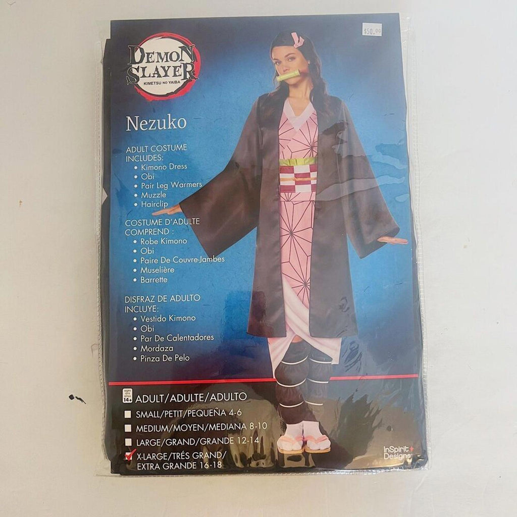 NWT Demon Slayer Nezuko Adult Costume Women's Size XL Anime
