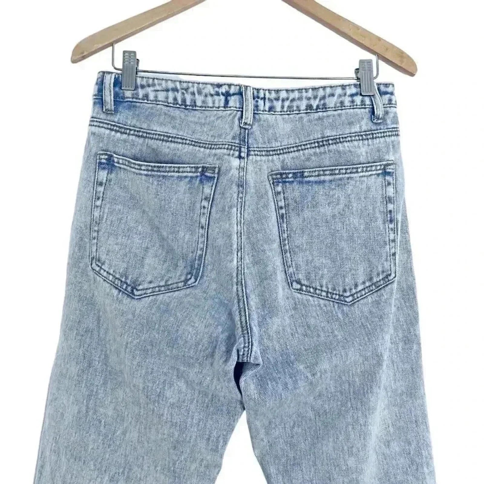 Forever 21 Acid Wash Mom Jeans Straight Leg Jeans High Rise Women's Size 28