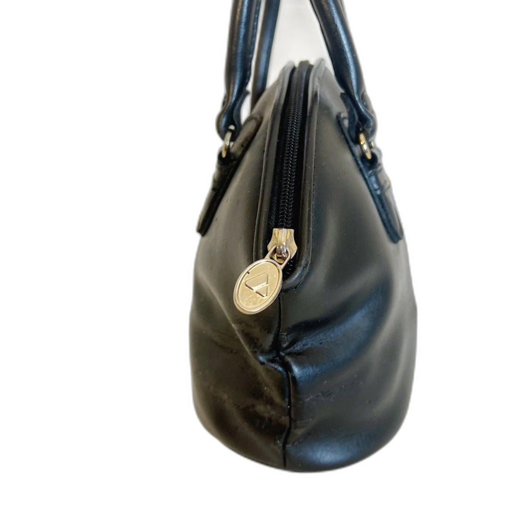 Vintage Liz Claiborne Black Leather Shoulder Bag Purse