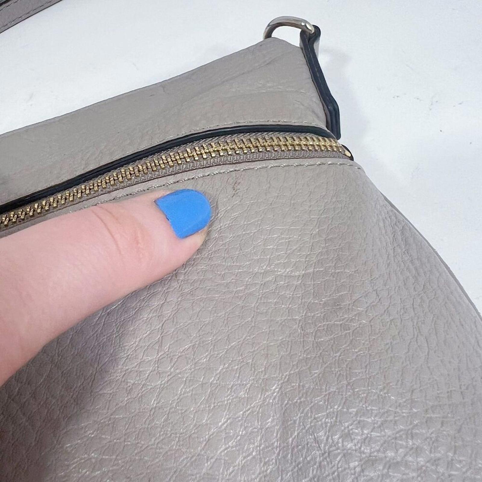 Kate Spade Gray Leather Crossbody Bag Purse