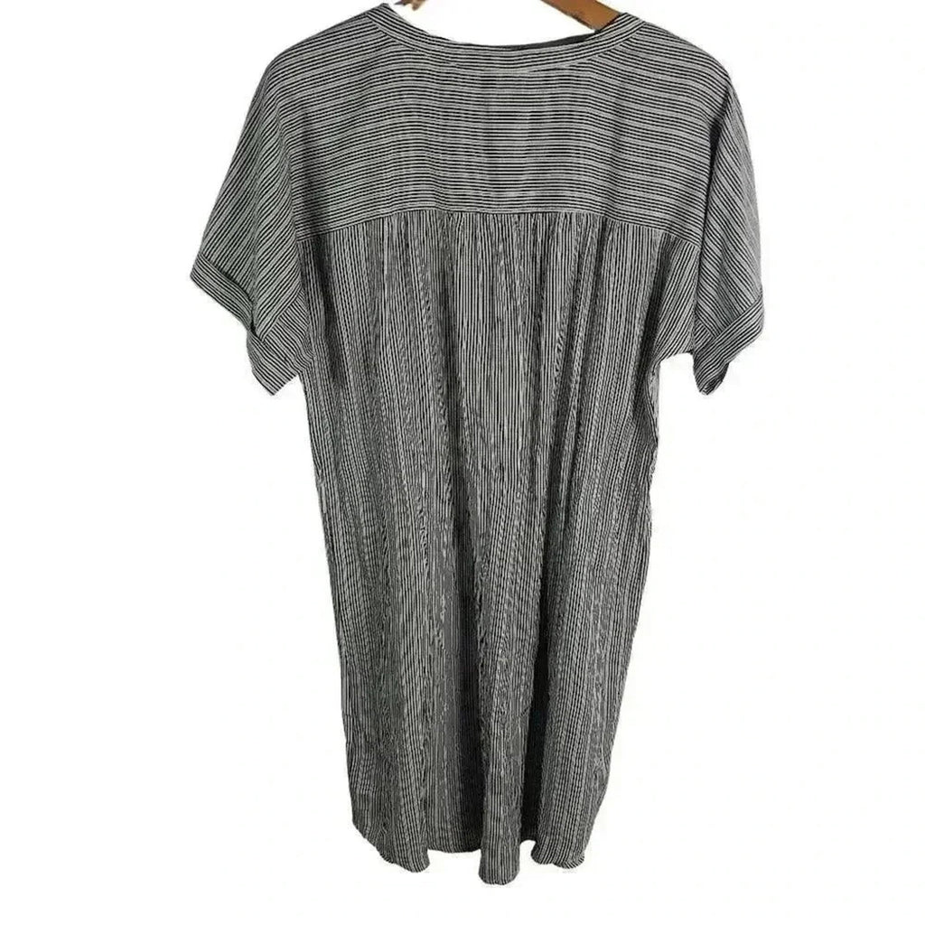 NWT Sanctuary Linen Striped Blue and White T Shirt Dress Tunic Nautical Size M