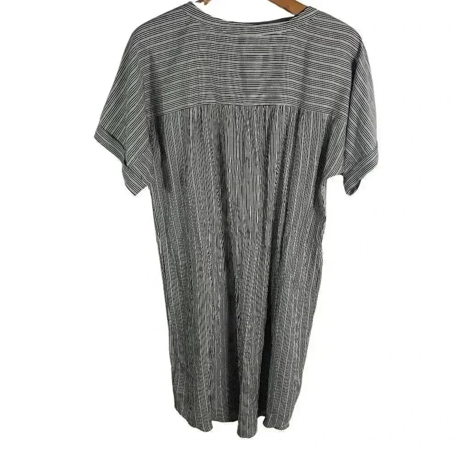 NWT Sanctuary Linen Striped Blue and White T Shirt Dress Tunic Nautical Size M