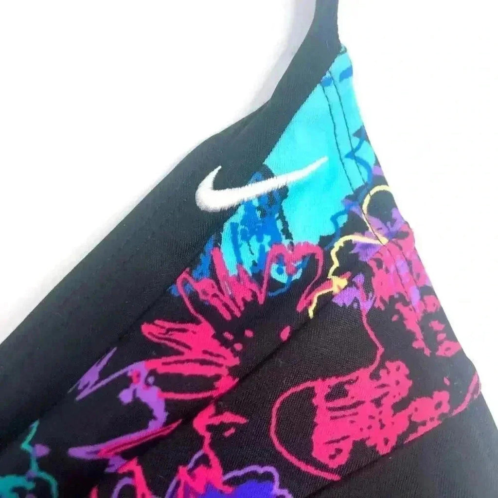 Nike Black Triangle Bikini Top Floral Detail