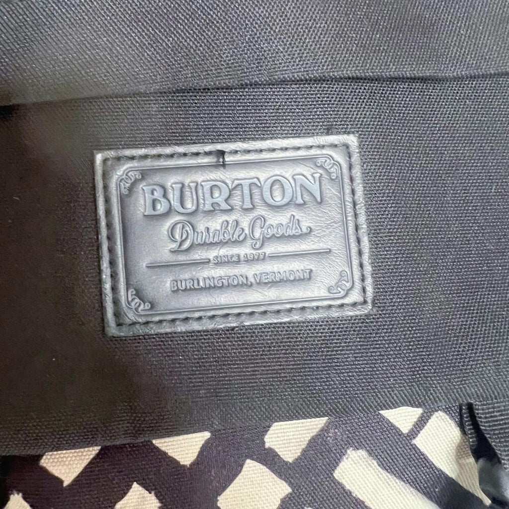 Burton Tinder Backpack Black and White Striped Laptop Sleeve
