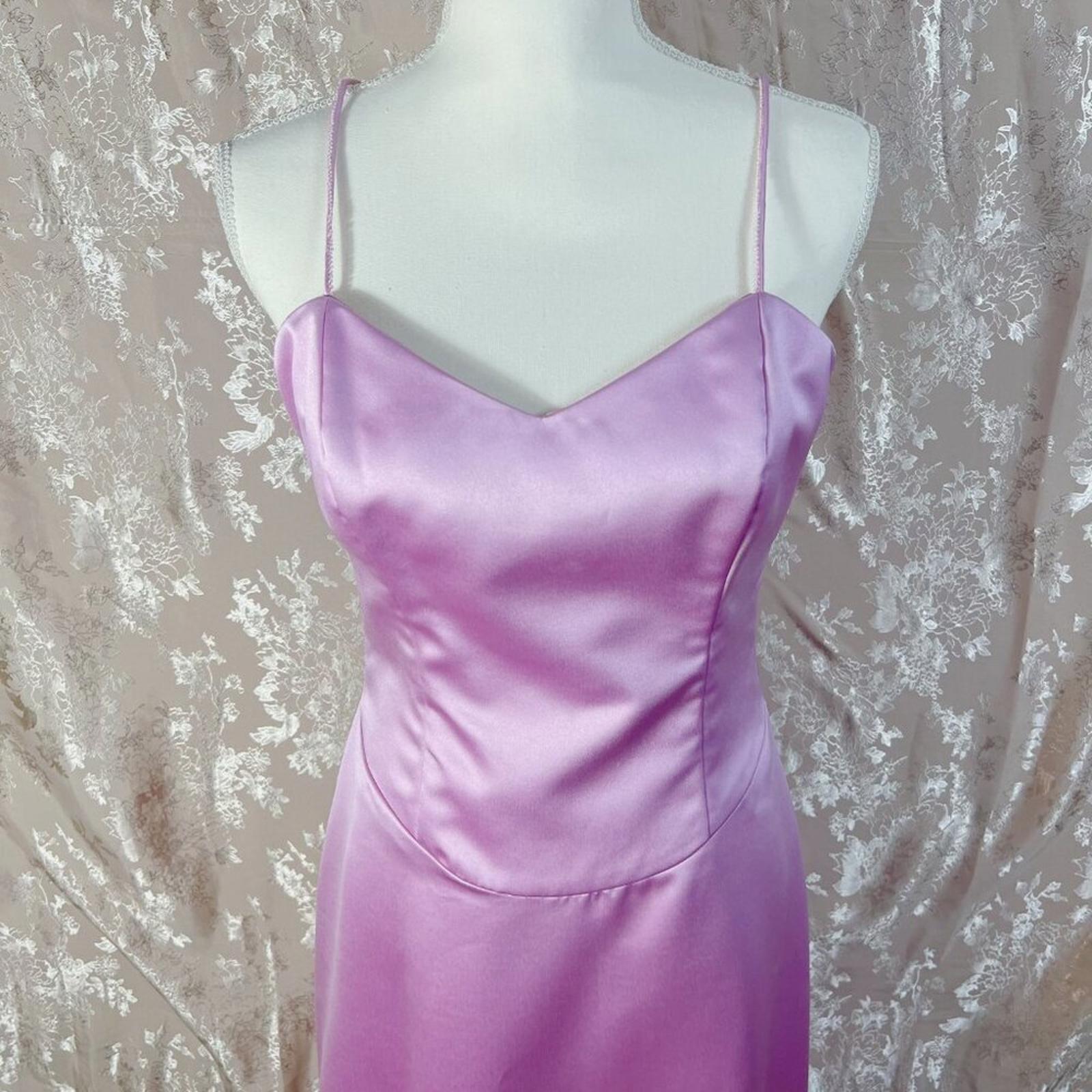 y2k Vintage Nicole Miller NY Pink Purple Formal Prom Dress Evening Gown Size 4