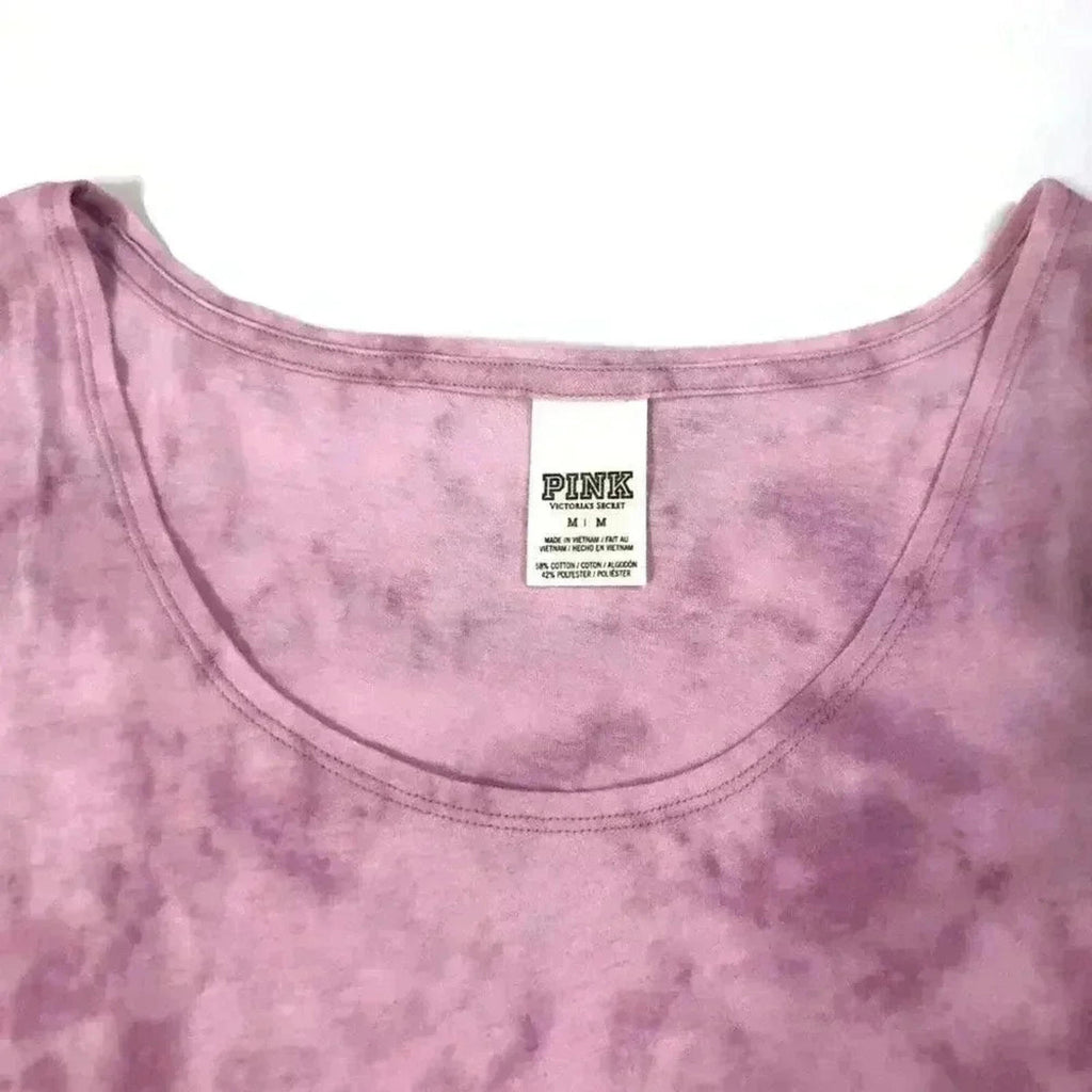VS PINK Victoria's Secret Purple Tie Dye Cropped Tank Women's Size M