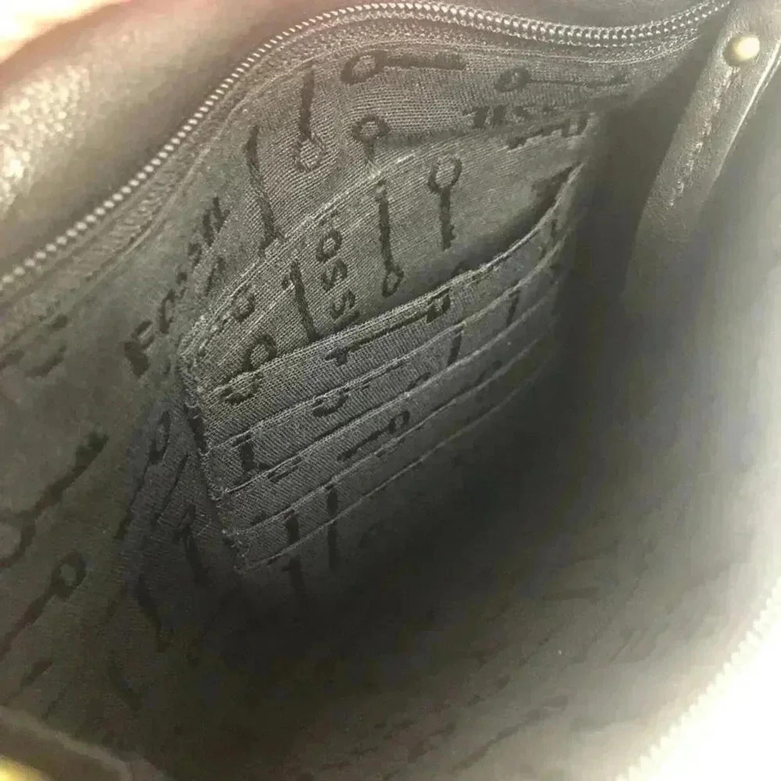 Fossil Vintage Black Leather Crossbody