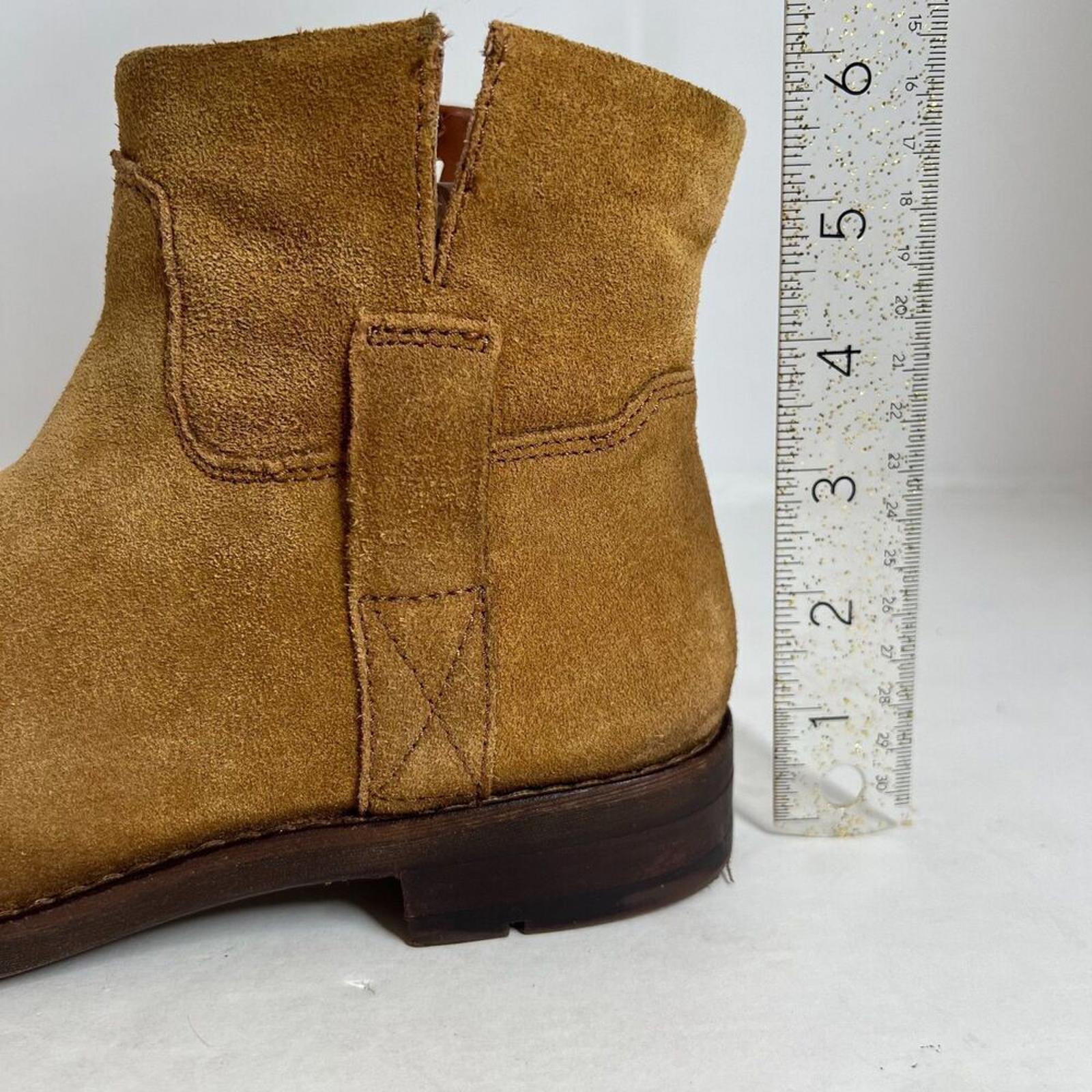 Franco Sarto Malina Tan Suede Ankle Boots Light Brown Booties Women's Size 7