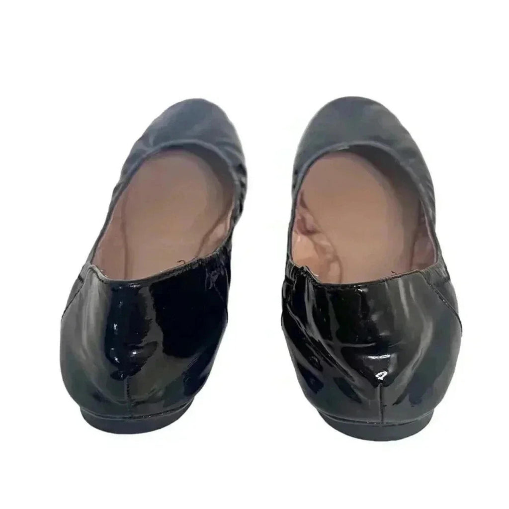Vince Camuto Black Patent Leather Ballet Flats Women's Size 8.5 Balletcore