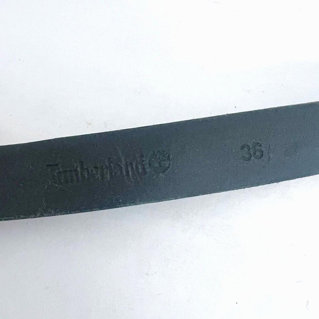 Timberland Men's Black Leather Belt Gunmetal Buckle Casual Belt Size 36