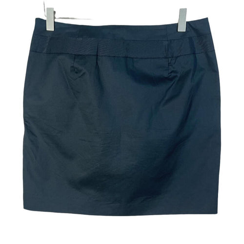 Banana Republic Black Cotton Pleated Mini Skirt Women's Size 8P