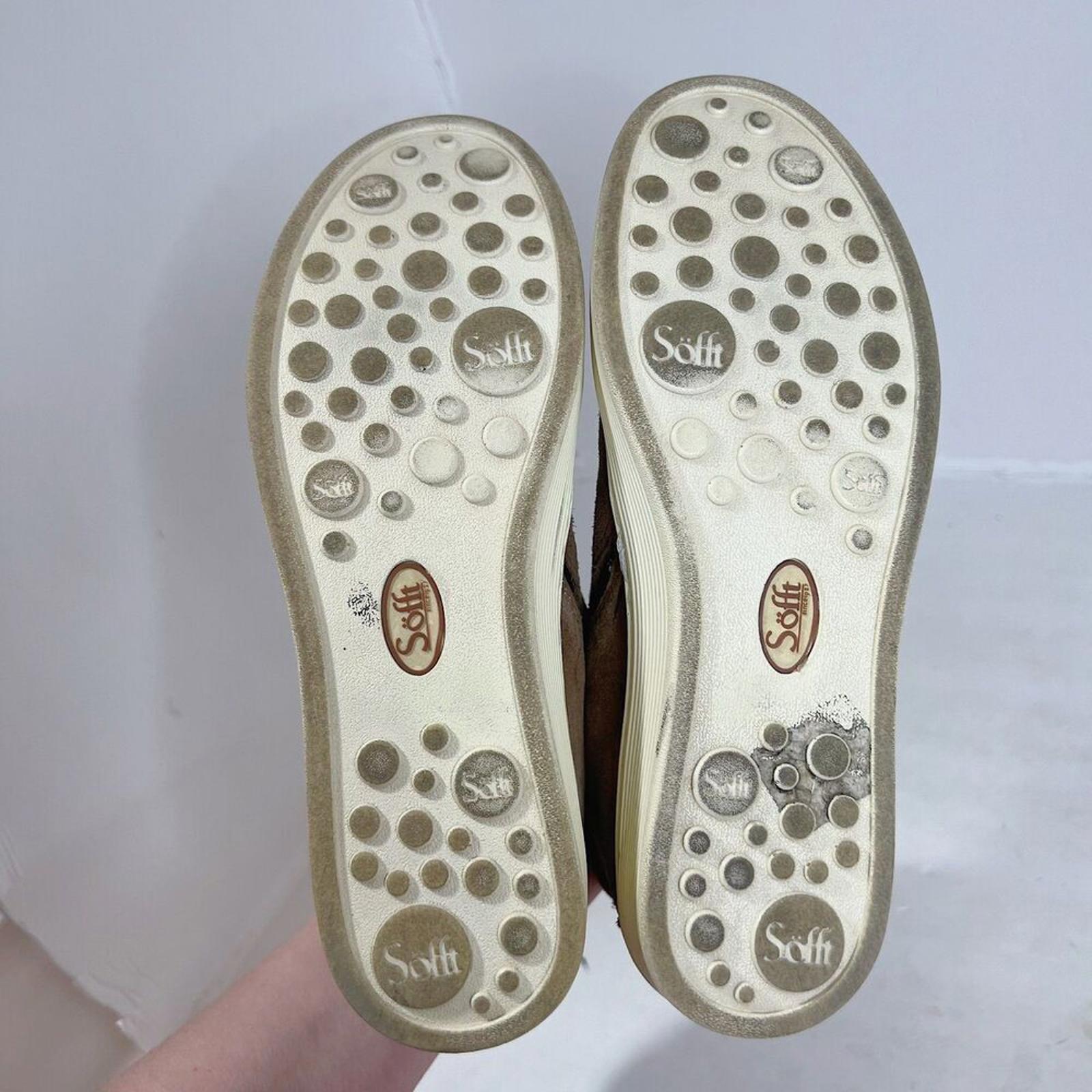 Sofft Britton li Brown Suede Leather Slip on Sneakers Women's Size 7.5