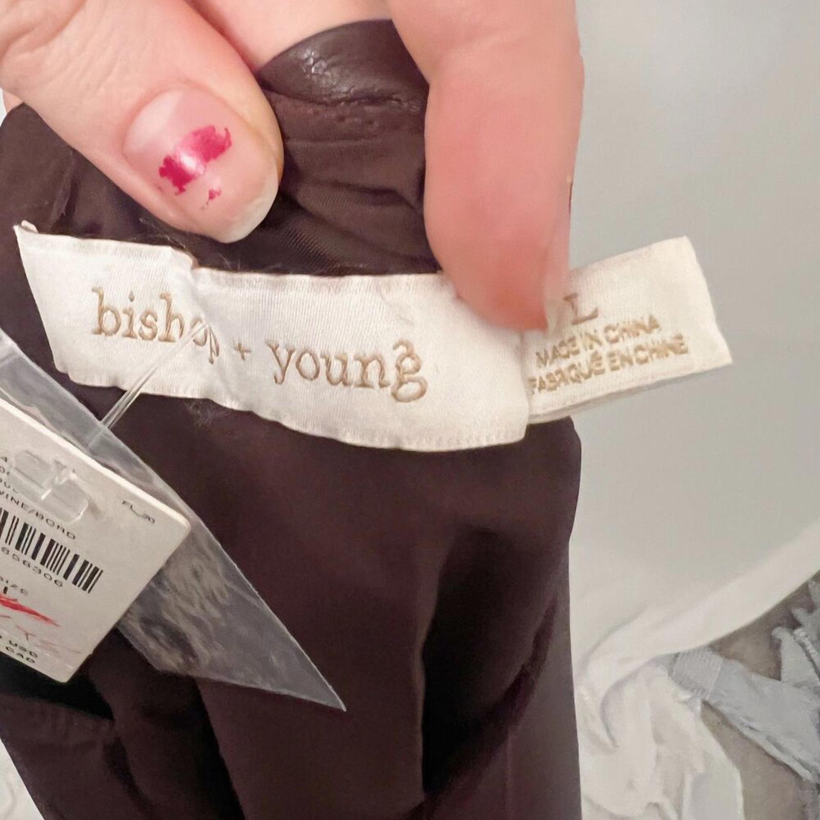NWT Bishop + Young Hayden Faux Leather Brown Minidress Anthropologie Size L