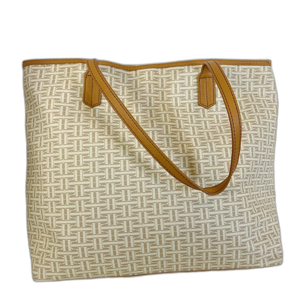 Tommy Hilfiger Monogram Tan Tote Bag Purse