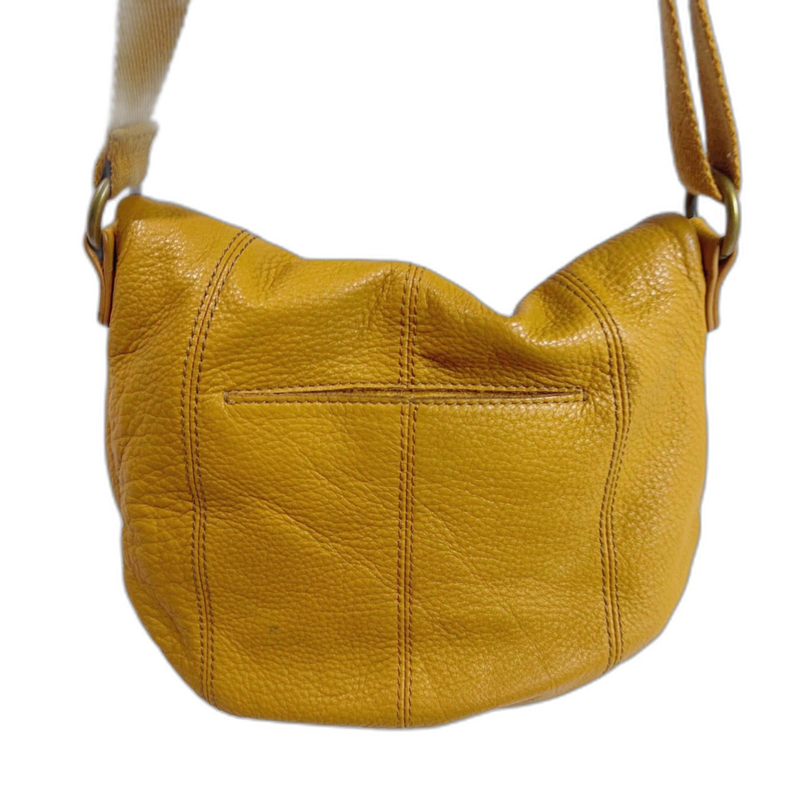 The Sak Deena Crossbody Bag Mustard Yellow Leather Purse