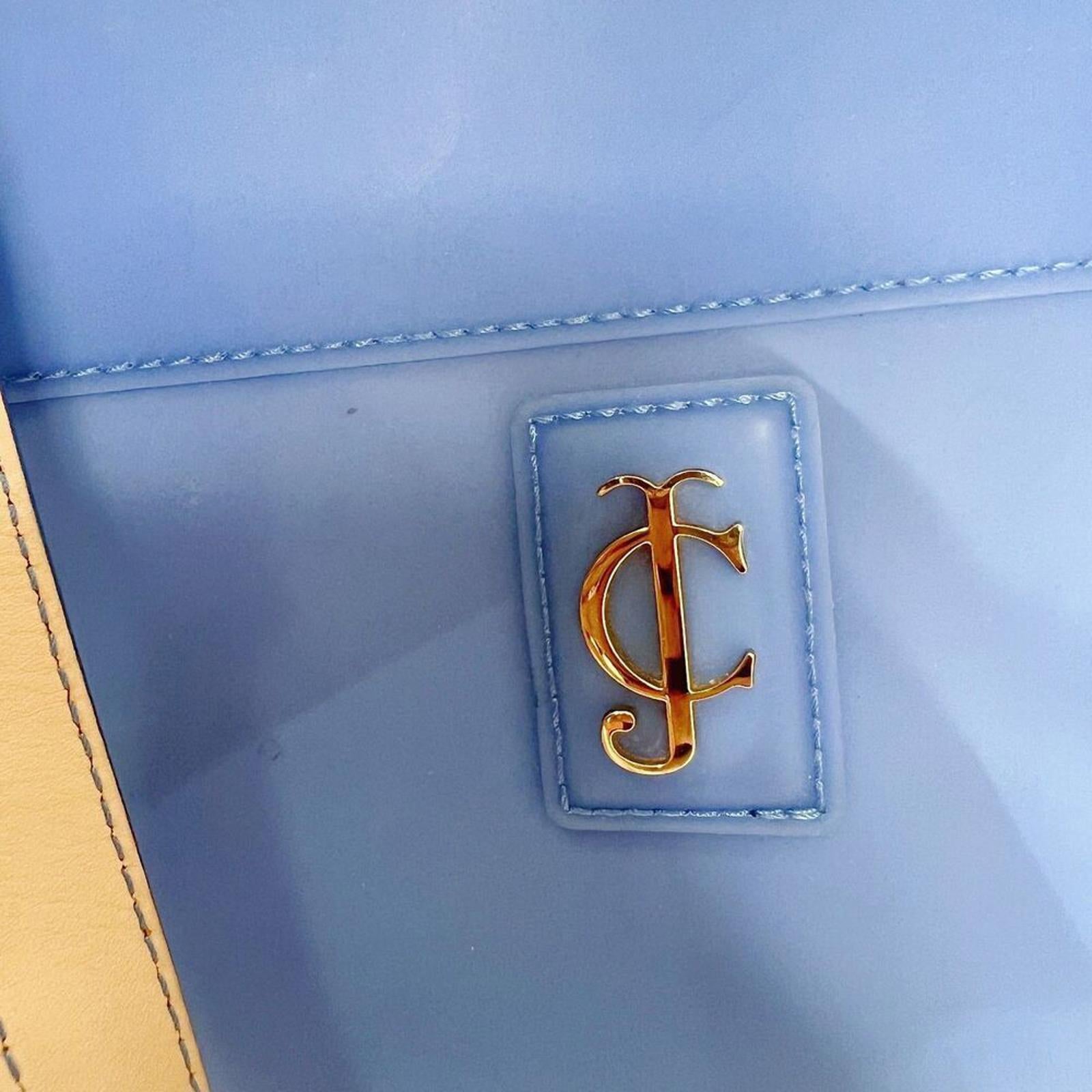 Juicy Couture RARE y2k Vintage Blue Jelly Plastic Tote Bag Shoulder Bag