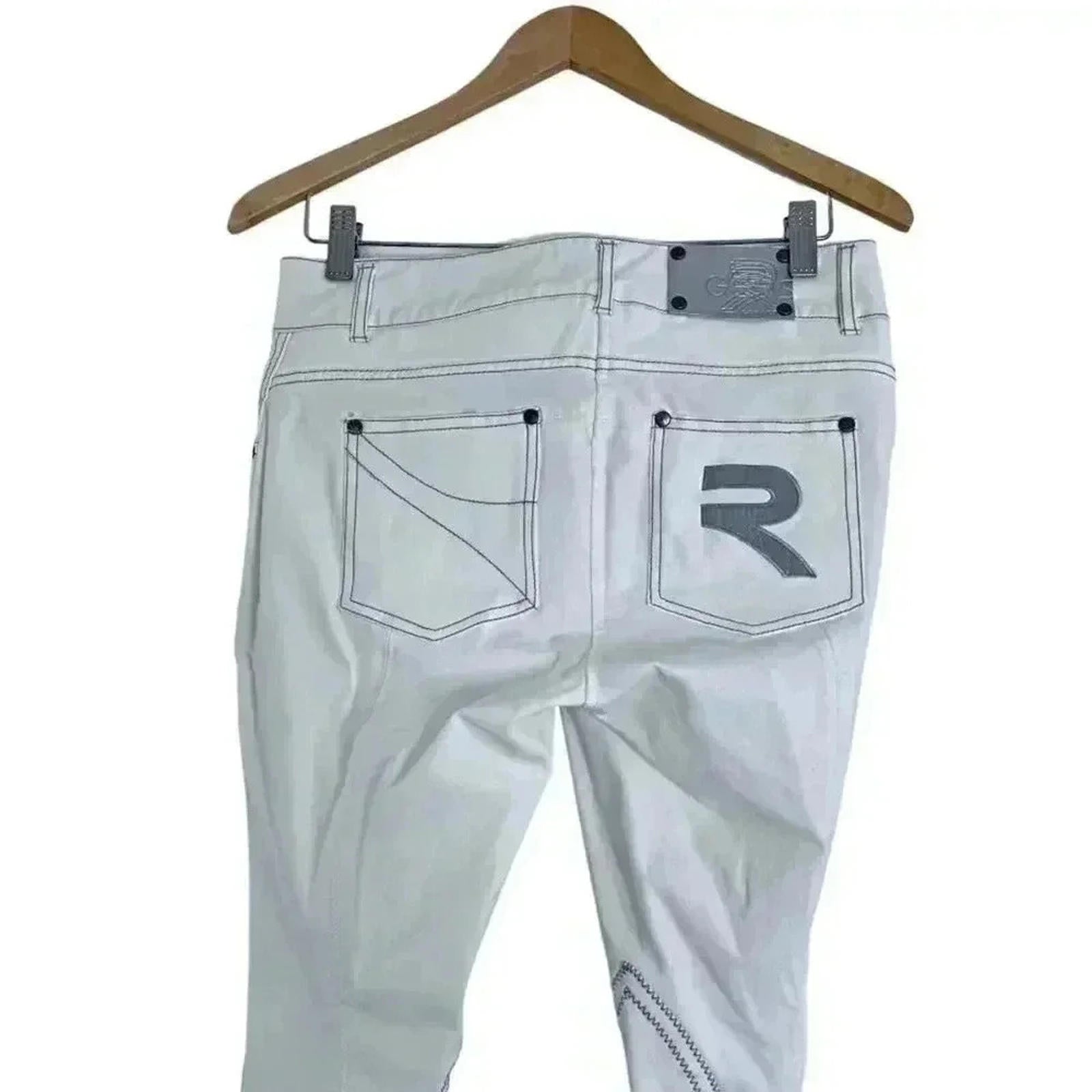 NWT Gersemi Sunna Cloth Knee Patches White Equestrian Pants Women's Size 40