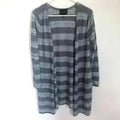 Absolutely Creative Worldwide Black White Knit Striped Cardigan Women's Size S