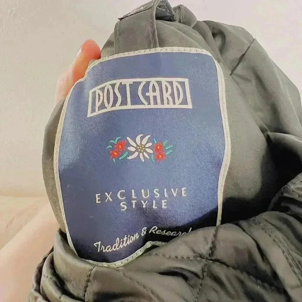 Postcard Black Winter Jacket With Hood Ski Snowboard Jacket Coat Size 4