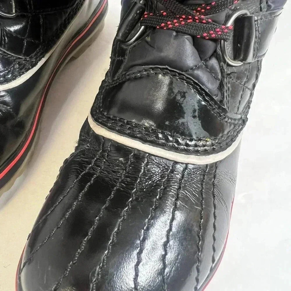 Sorel Tofino Cate Black Winter Snow Boots Quilted Waterproof Size 7