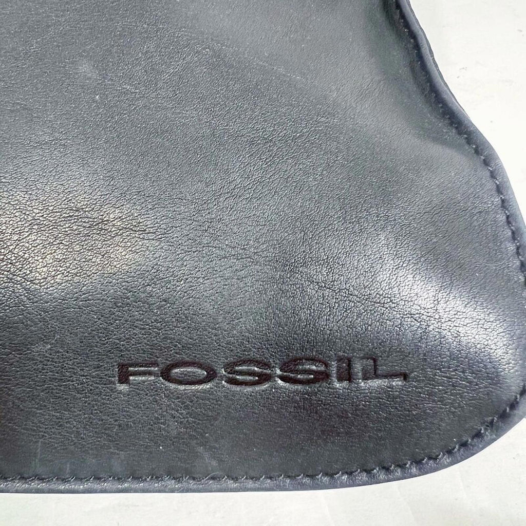 Vintage Fossil Black Leather Shoulder Bag Grunge Punk Rockstar Girlfriend