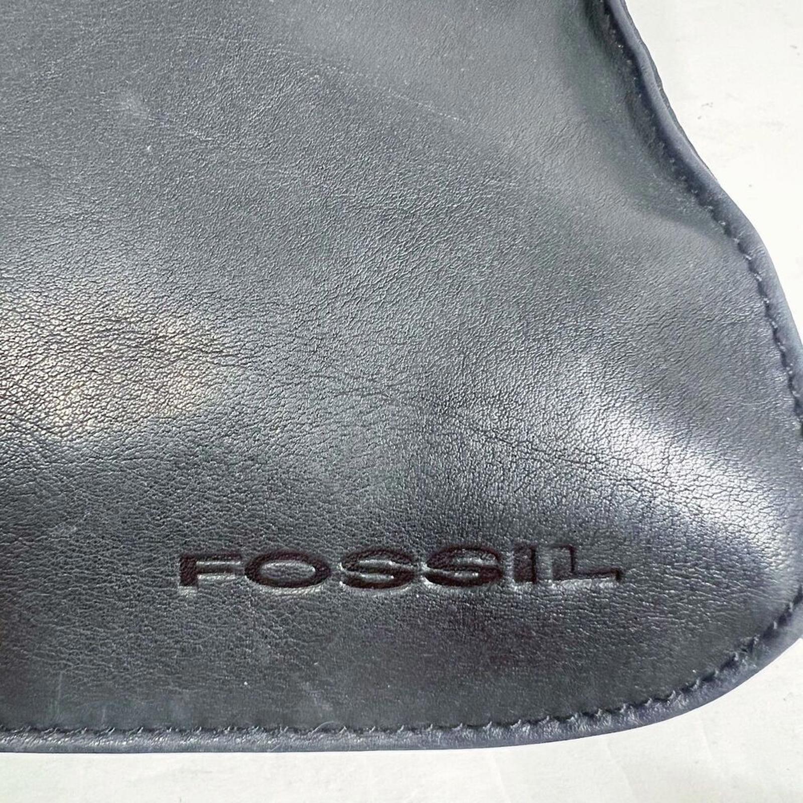 Vintage Fossil Black Leather Shoulder Bag Grunge Punk Rockstar Girlfriend
