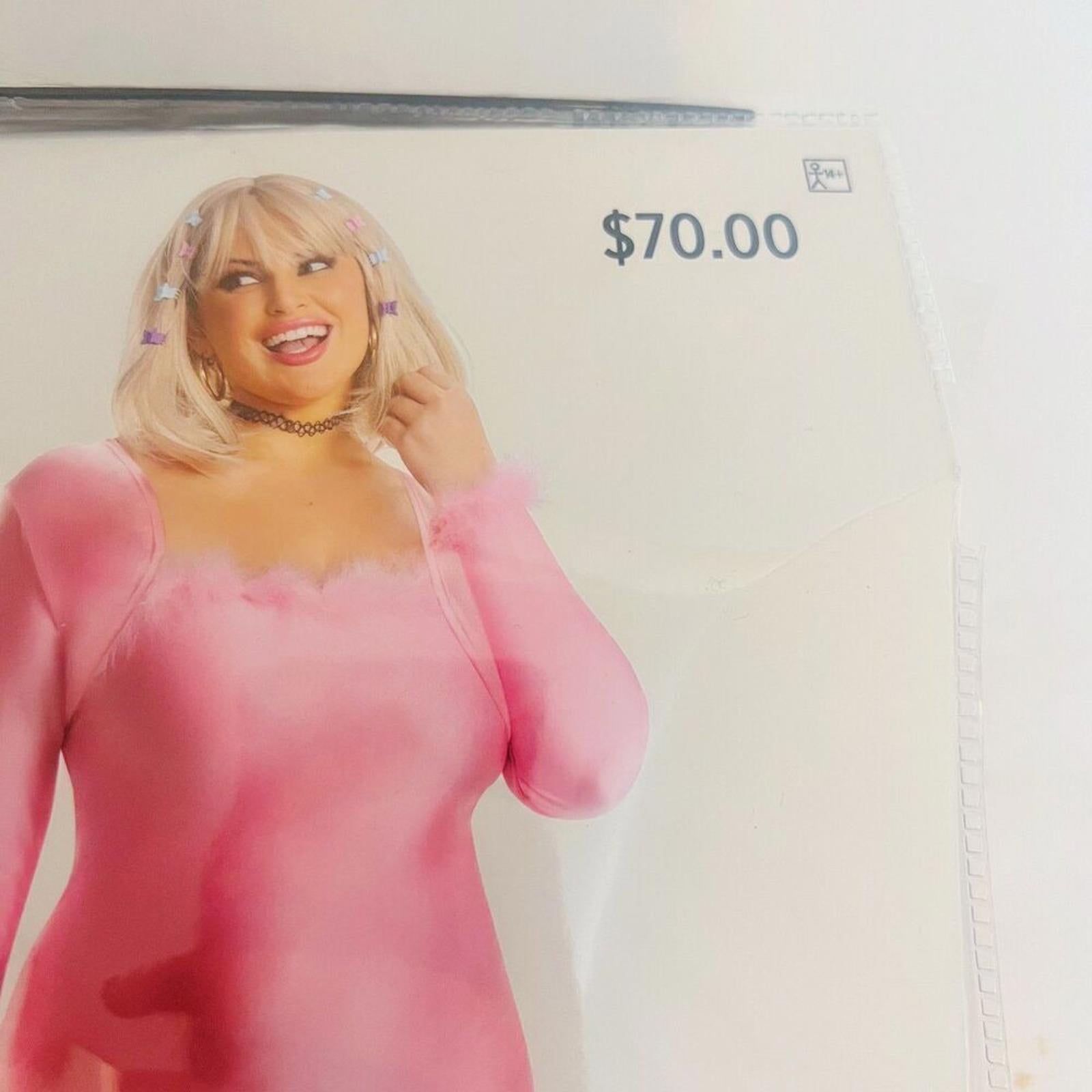 NWT y2k Pink Mini Dress Pink Fur Lined Jennifer Coolidge Legally Blonde Size 1X