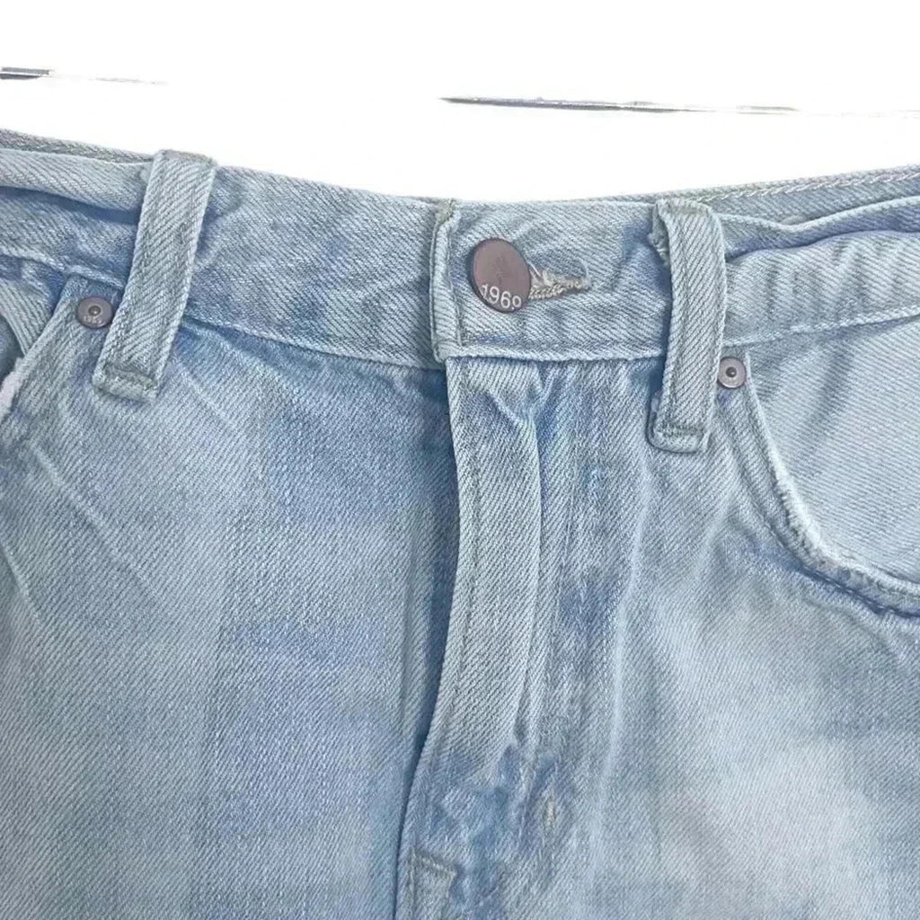 GAP Star Design Light Wash High Rise Denim Shorts Women's Size 27