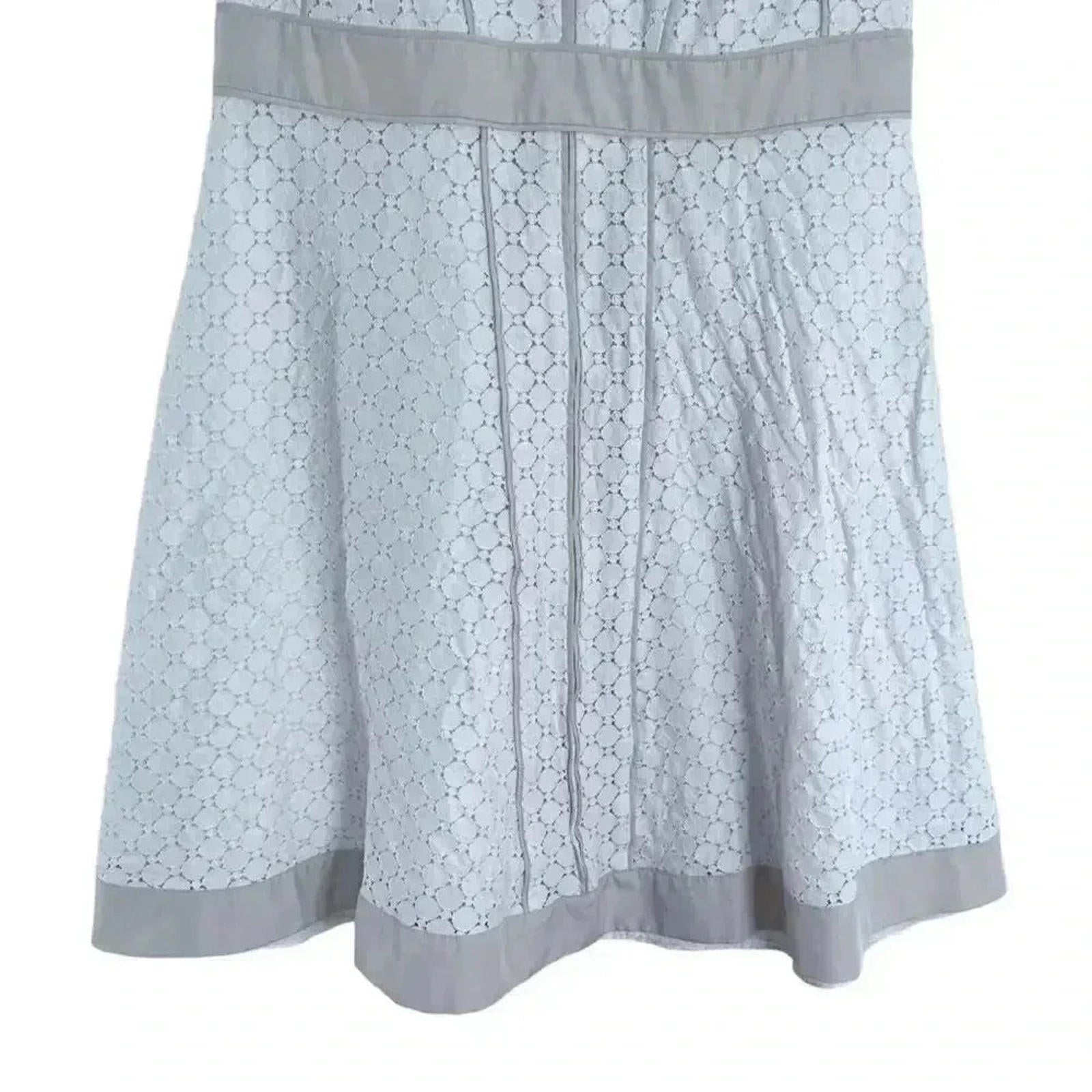 Ann Taylor White Cream Eyelet A Line Dress Spring Summer Dress Women's Size 10