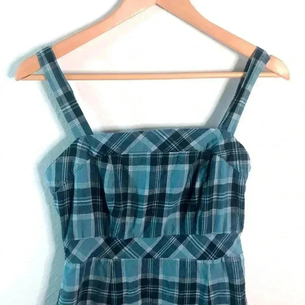 y2k Vintage GAP Plaid Square Neck Mini Dress Grunge Punk Women's Size 4