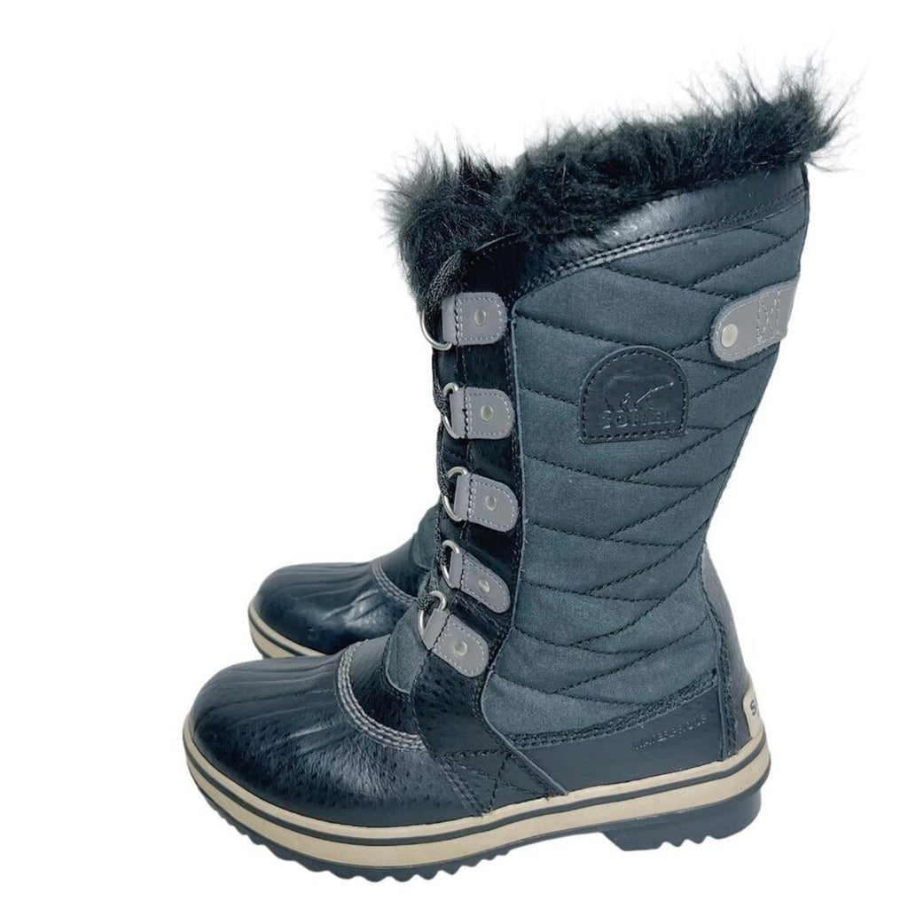 Sorel TOFINO II Youth Waterproof Boot Girl's Black Snow Boot Winter Boot Size 4