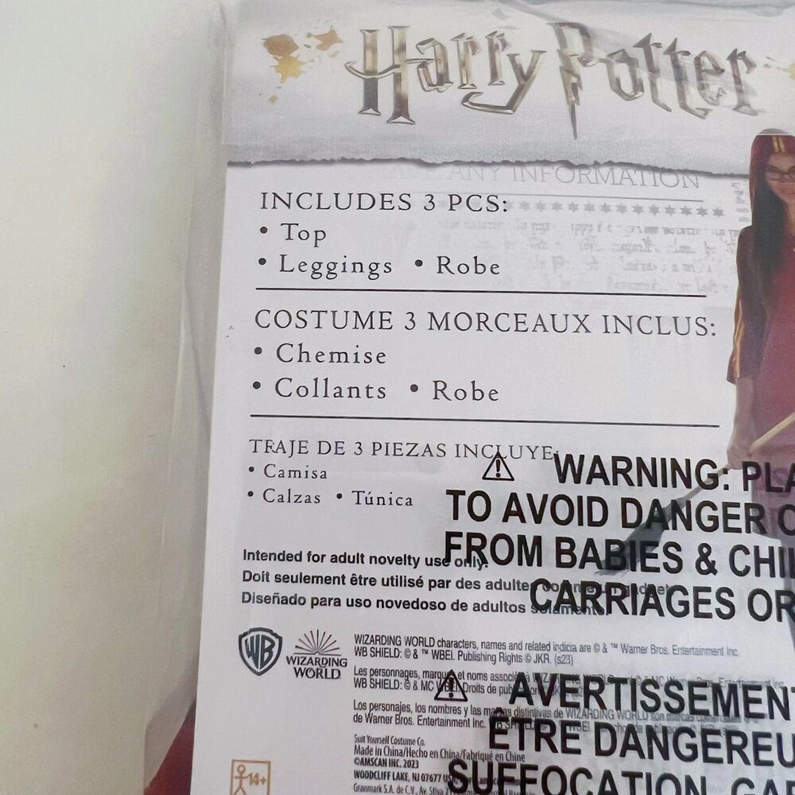 NWT Harry Potter Gryffindor Quidditch Halloween Costume Ginny Weasley Size L