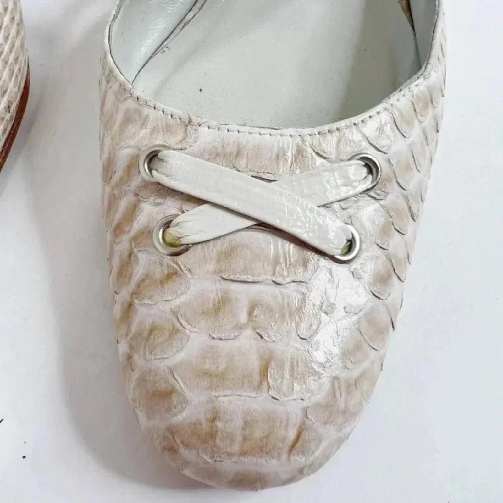 Vintage Sacha London Snakeskin Lace Up Heels Size 7.5