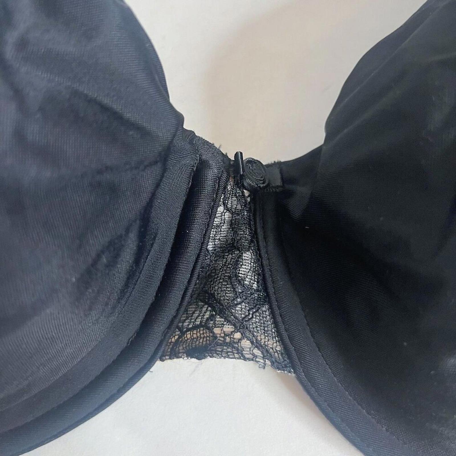 Wacoal Black Unlined Bra Lace Details Size 36D