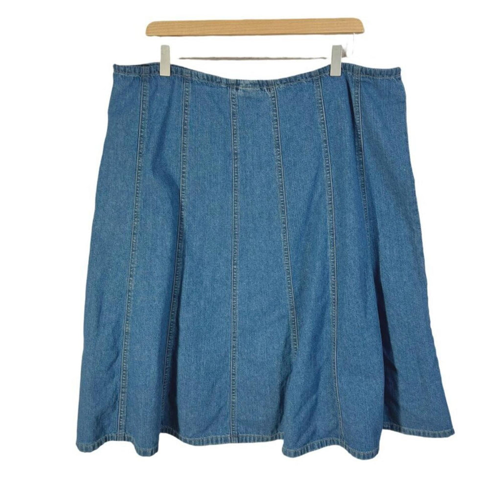y2k Vintage Relativity Blue Denim Knee Length Skirt Women's Size 18 Plus Size