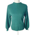 Anthropologie Green Ribbed Mock Neck Sweater Women's Size XS