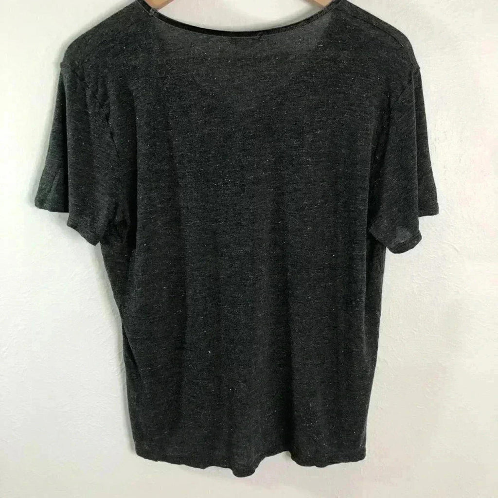 Splendid Grey Silver Accents Soft V Neck T Shirt Women's Size S