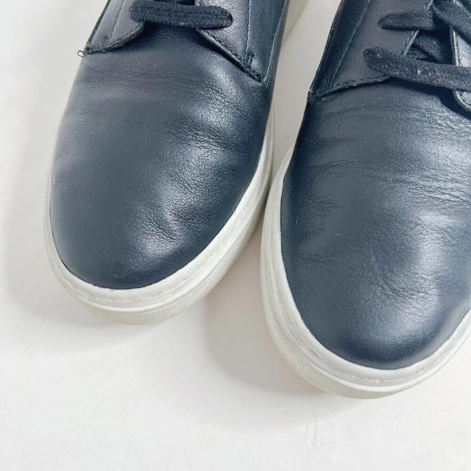 Eileen Fisher Penni Black Leather Platform Sneakers Women's Size 7