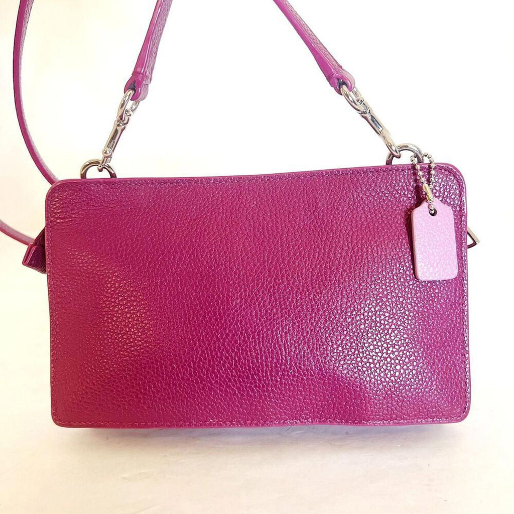 Coach Noa Pop Up Crossbody Bag Berry Maroon Messenger Bag Purse Wallet
