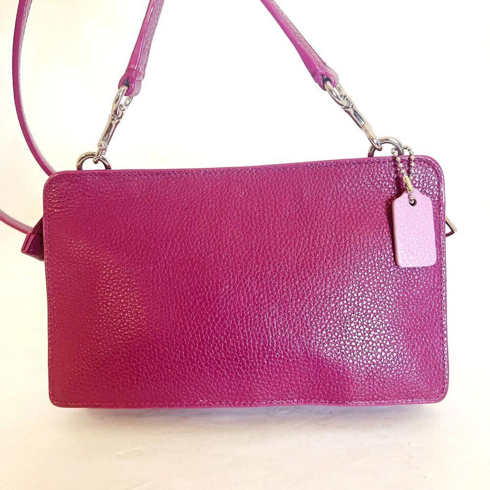 Coach Noa Pop Up Crossbody Bag Berry Maroon Messenger Bag Purse Wallet