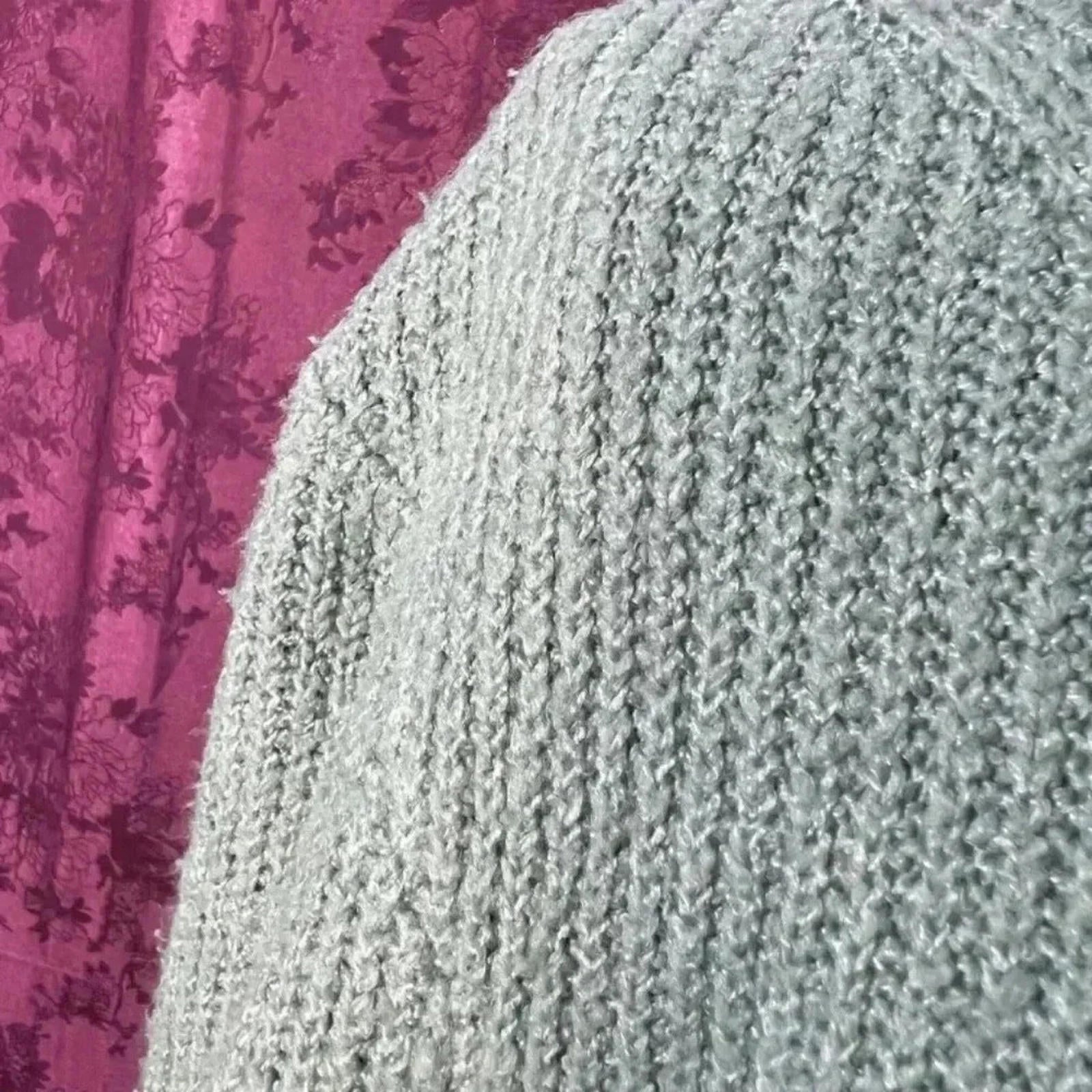Tahari Green Cowl Neck Sweater Mock Neck Knit Women's Size L