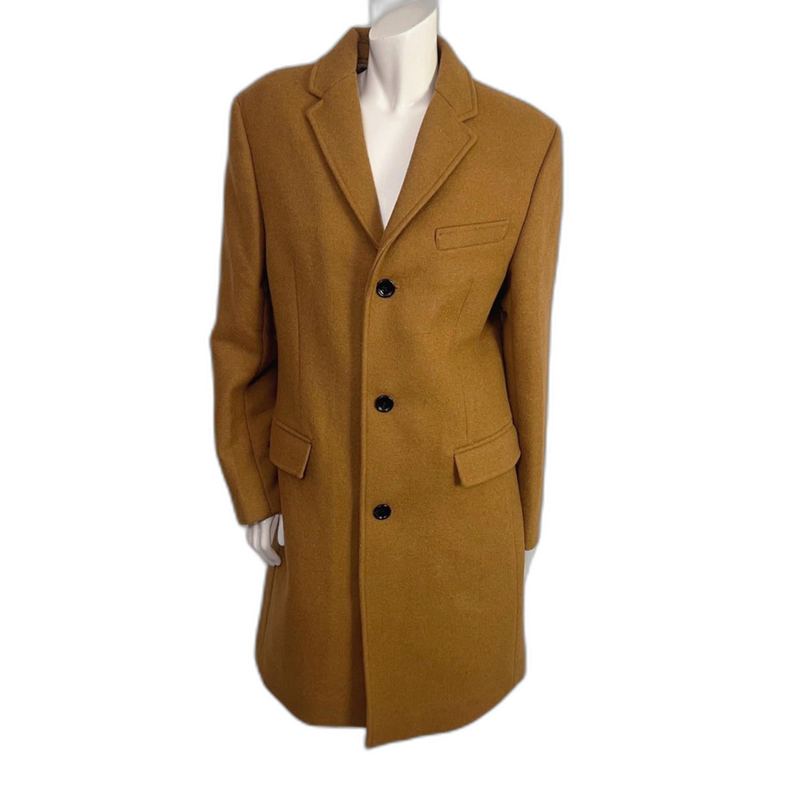 J. Crew Men's Thompson Wool Blend Top Coat in Camel Size 38