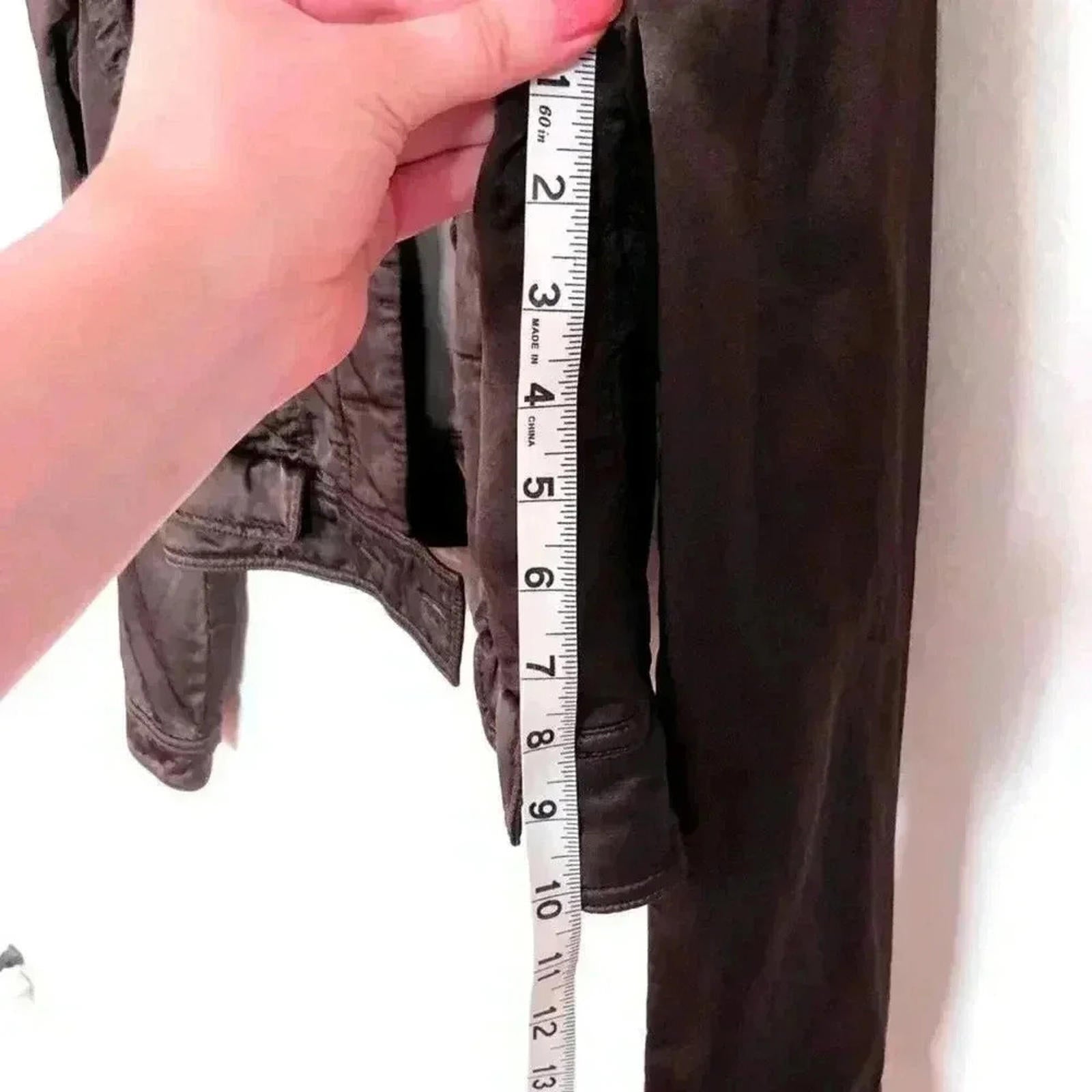 Club Monaco Brown Satin Moto Jacket Women's Size M