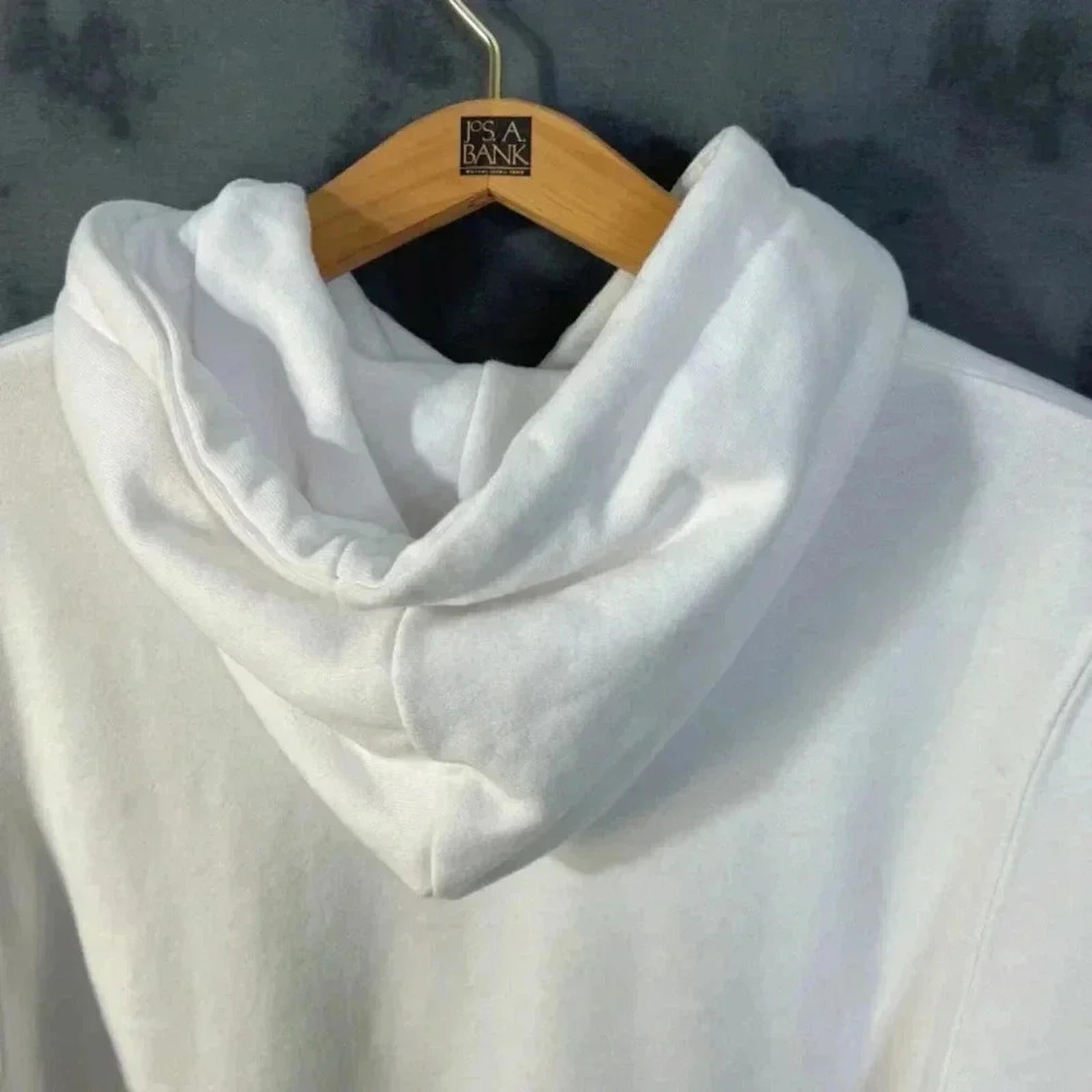 wesc White Thank You Fleece Lined Hoodie Roses Men's Size M