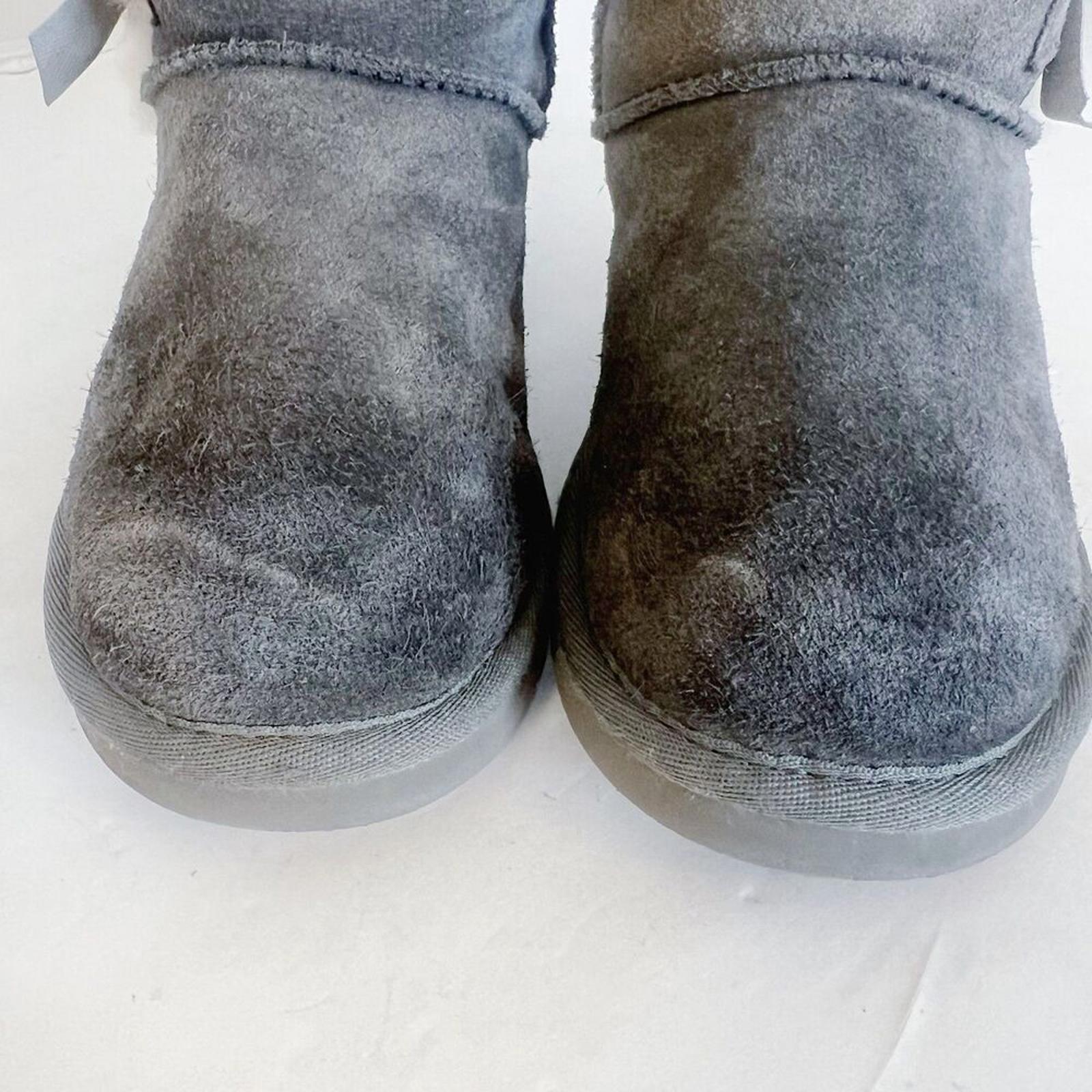 Koolaburra by Ugg Women's Victoria' Boots Grey Bow Shearling Coquette Size 5