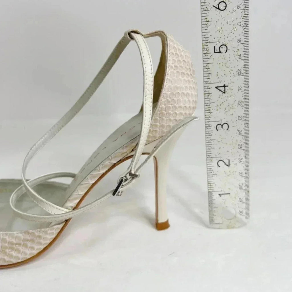 Vintage Sacha London Snakeskin Lace Up Heels Size 7.5